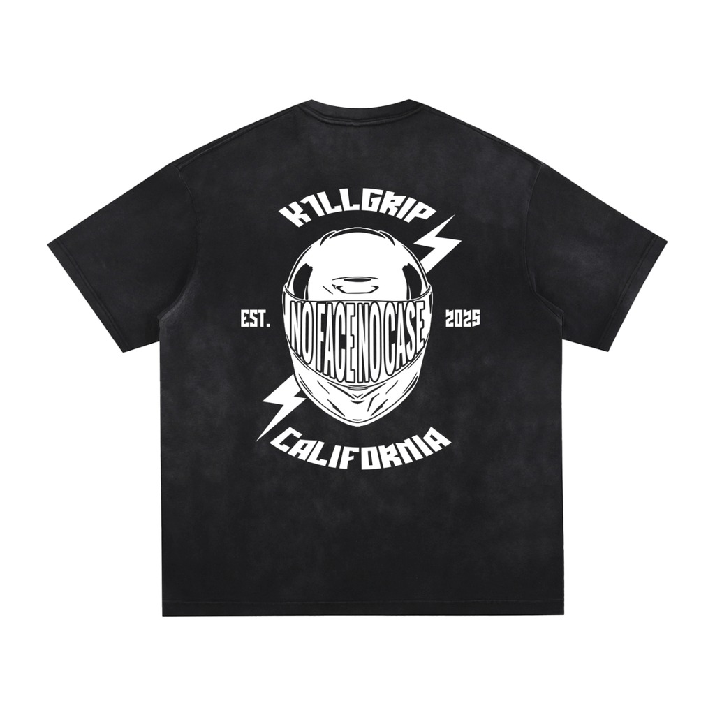 No Face Vintage Washed Hand-Frayed T-Shirt