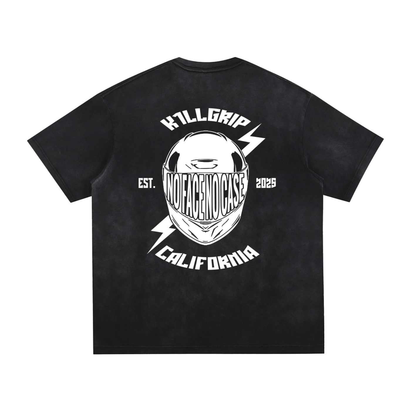 No Face Vintage Washed Hand-Frayed T-Shirt