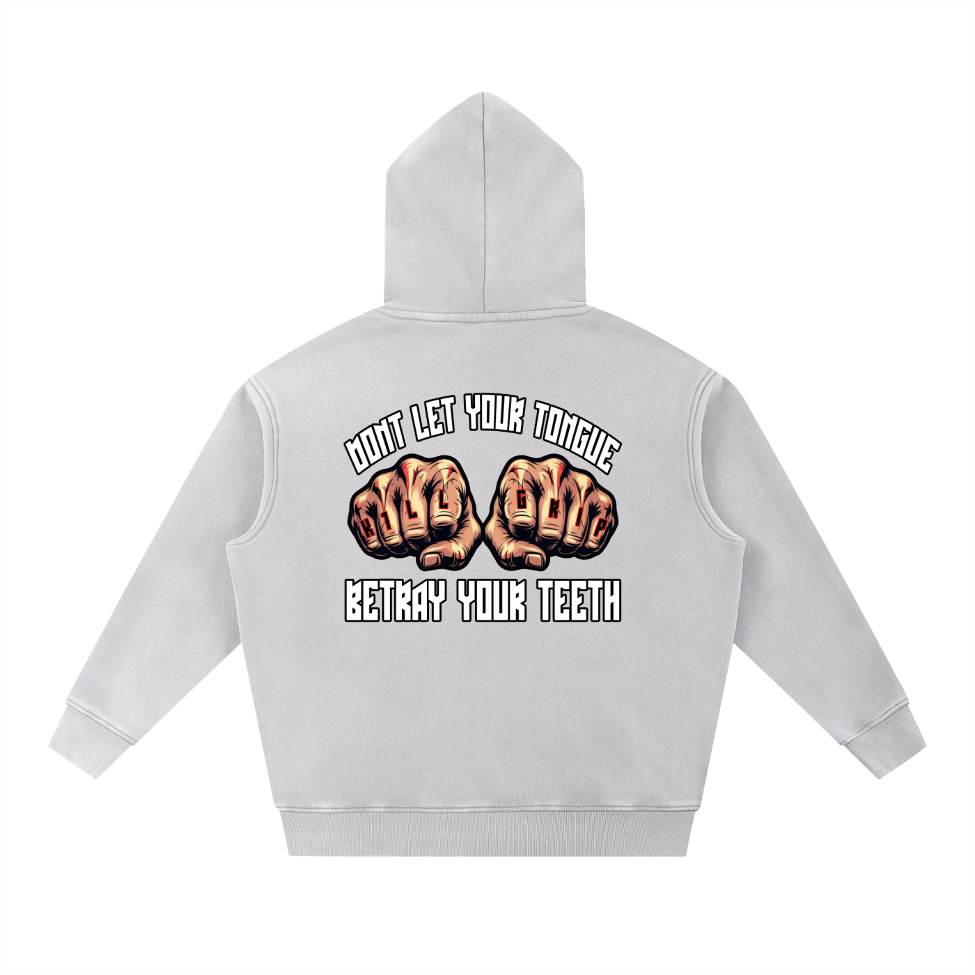 Teeth Snow Wash Fleece Oversize Hoodie