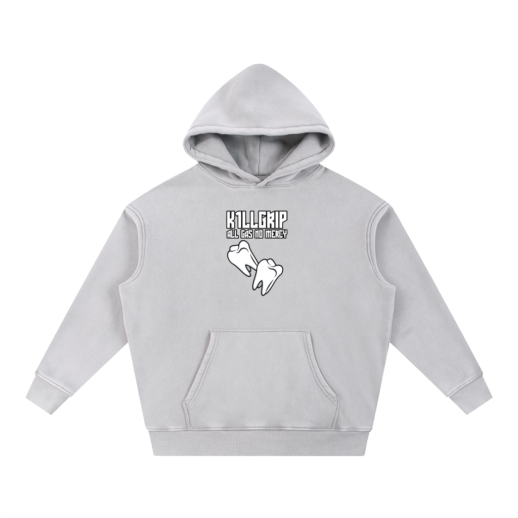 Teeth Snow Wash Fleece Oversize Hoodie