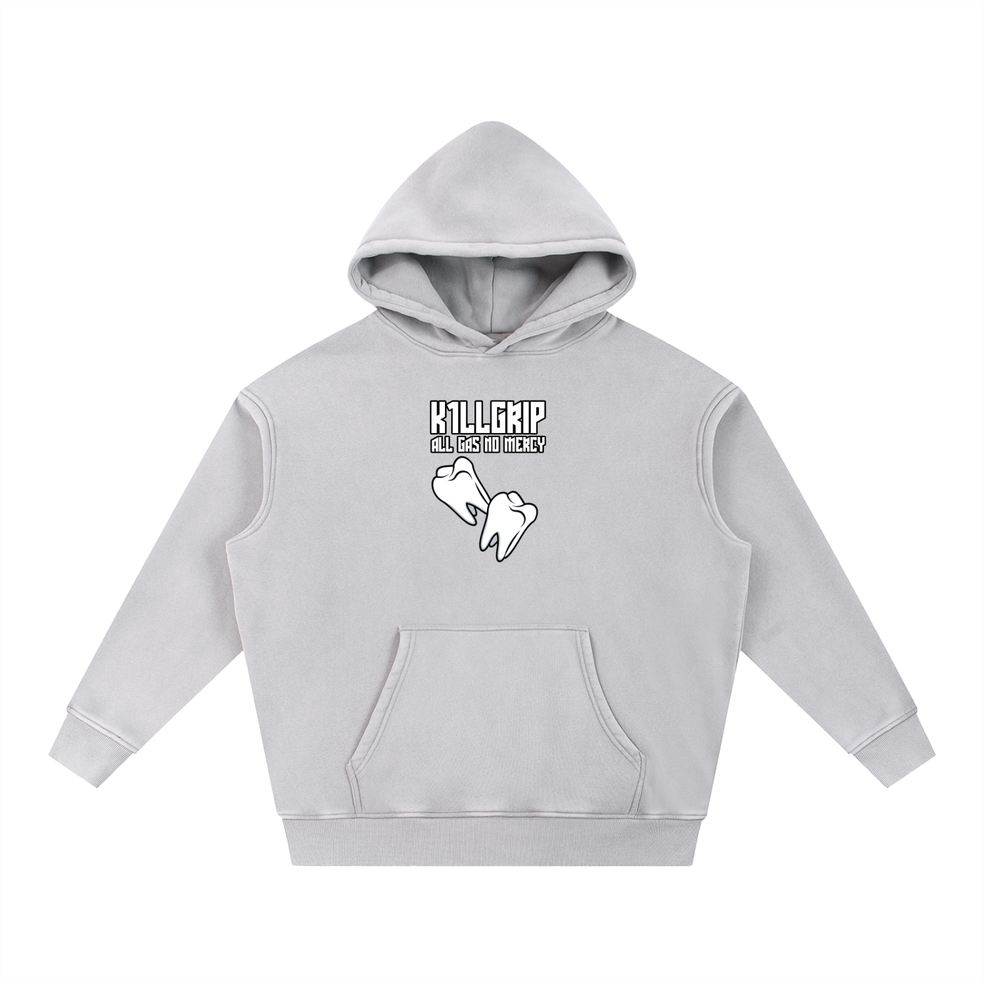 Teeth Snow Wash Fleece Oversize Hoodie