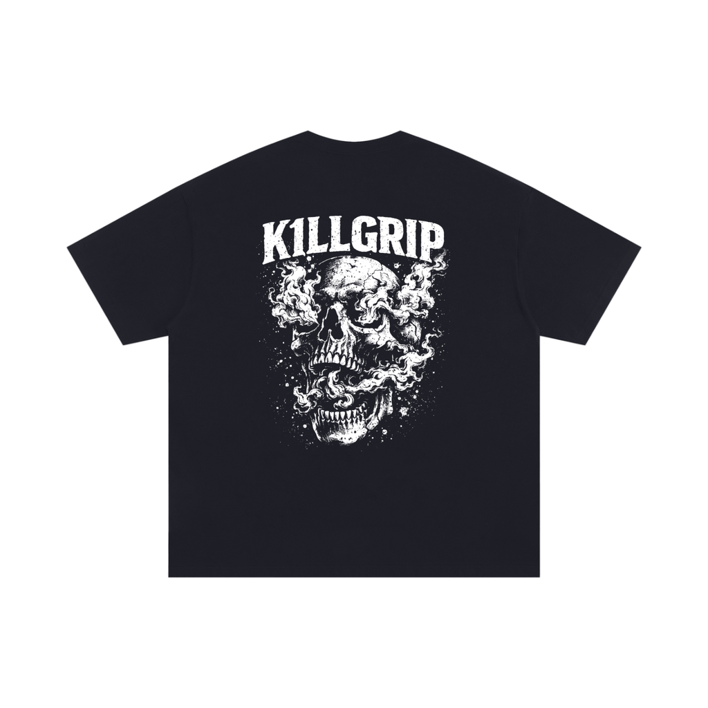 Smoked Skull Unisex Oversized Cotton T-Shirt