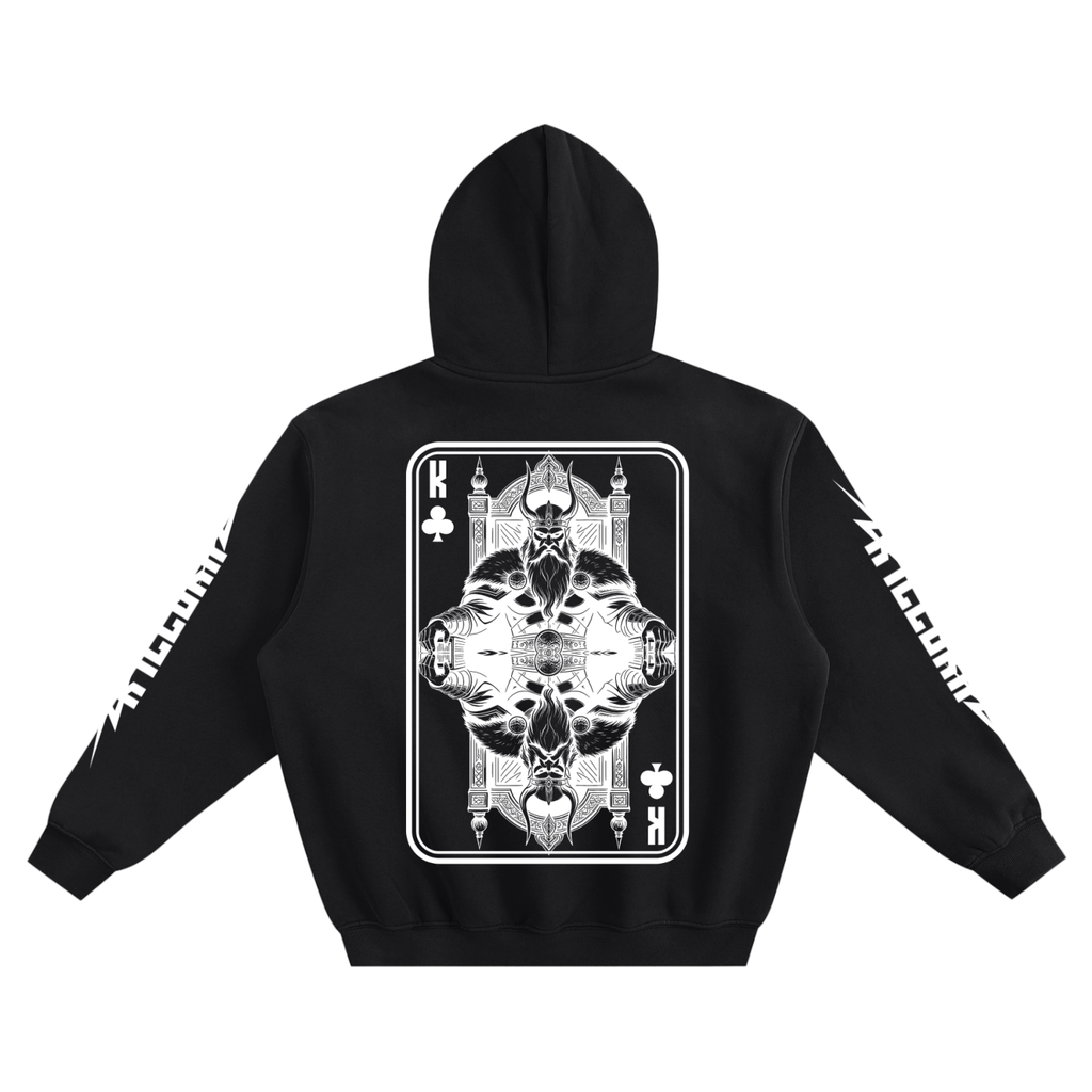 King of Clubs Fleeced Boxy Hoodie