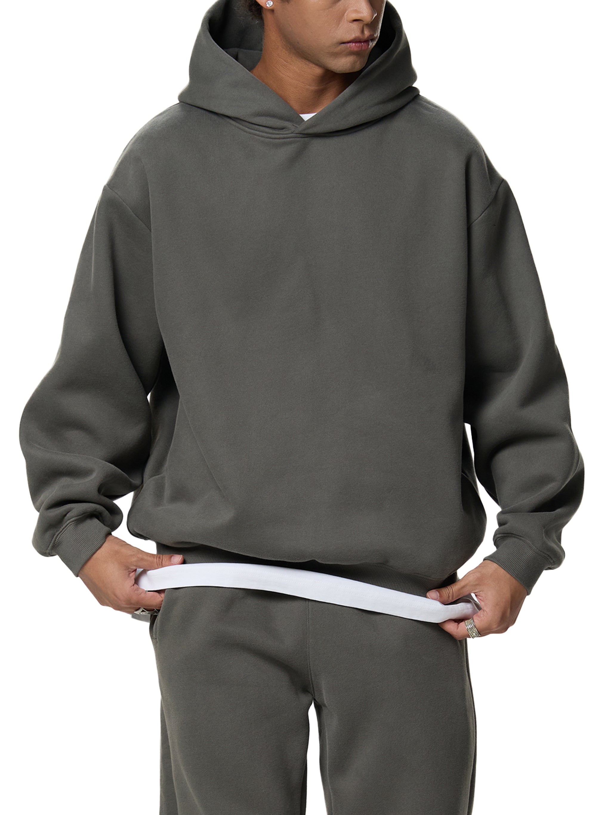 King of Clubs Fleeced Boxy Hoodie
