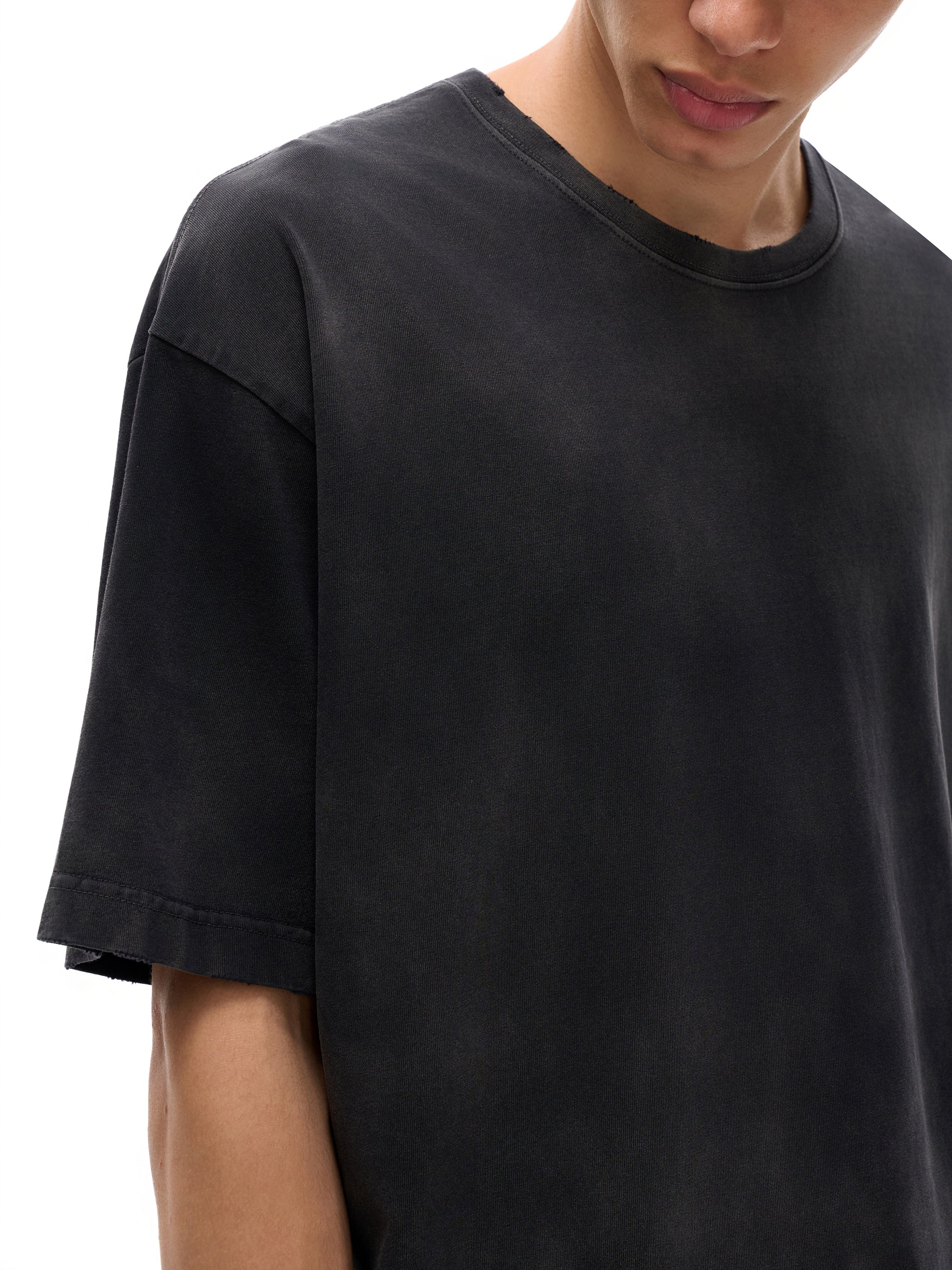 No Face Vintage Washed Hand-Frayed T-Shirt